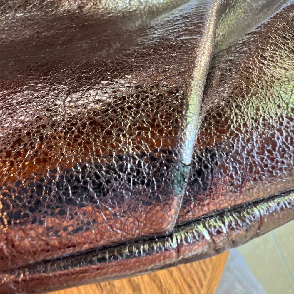 Coach Brooke Metallic Pewter Slouch Hobo Bag barely used - Picture 10 of 10